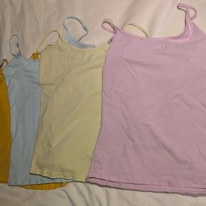 Amazon Essentials Camisole Set - Light Pink, Soft Yellow, Sky Blue, Mustard